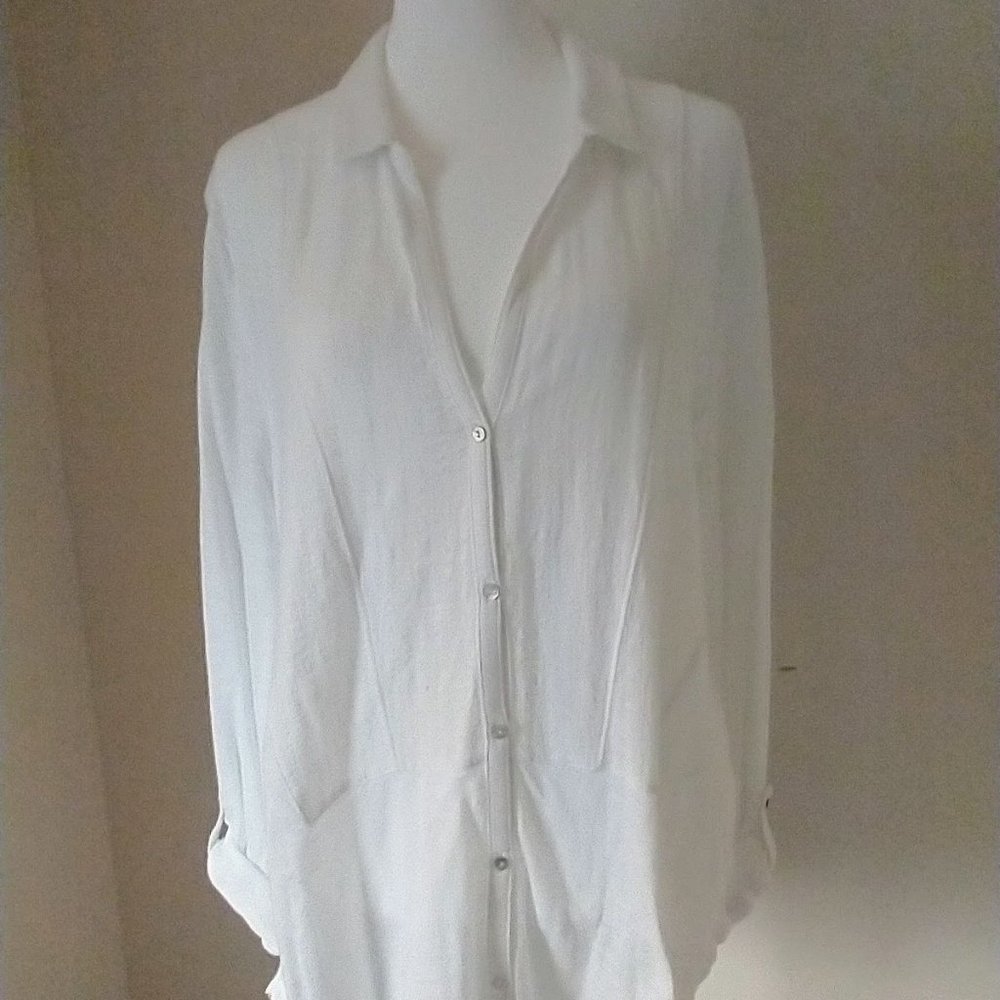 NWOT Lucky Brand SZ XL White Top/Tunic